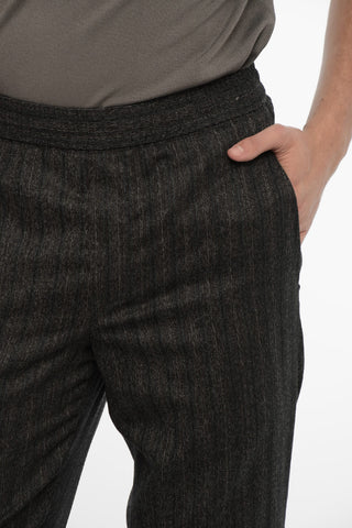 Casual Slim-Fit Virgin Wool Trousers