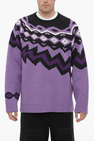 Maglia Girocollo Boxy Fit in Lana