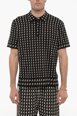 Polo Blouson Fit con Ricami Thunderbol All-Over