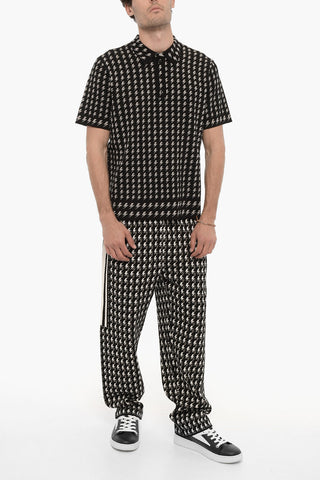 Polo Blouson Fit con Ricami Thunderbol All-Over