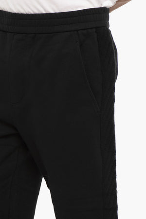Solid Wool Joggers with Side Stripes