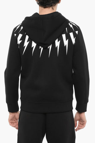 Felpa Hoodie FAIRISLE THUNDELBOLT in Neoprene Slim Fit