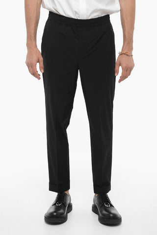 Pantaloni REM in Nylon con Elastico in Vita