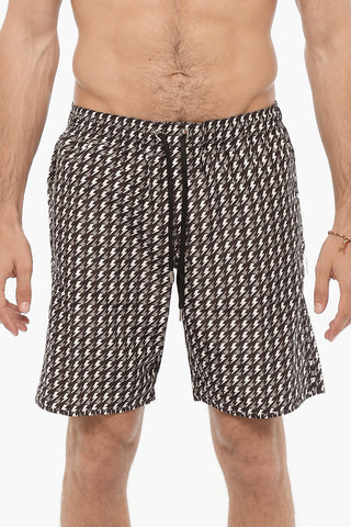 Costume da Bagno Boxer con Stampa Thunderbolt All-Over