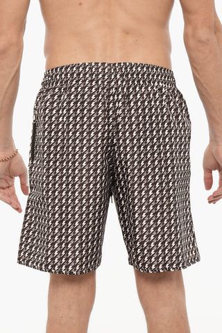 Costume da Bagno Boxer con Stampa Thunderbolt All-Over