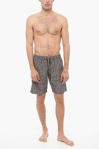Costume da Bagno Boxer con Stampa Thunderbolt All-Over