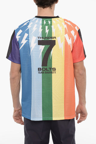 Multicolor THUNDER 7 BOLT  Crew-Neck T-shirt