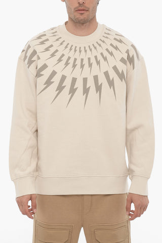 Felpa Girocollo FAIRISLE THUNDERBOLT in Cotone Felpato
