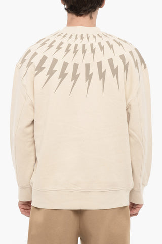 Felpa Girocollo FAIRISLE THUNDERBOLT in Cotone Felpato