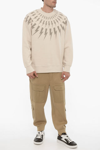 Felpa Girocollo FAIRISLE THUNDERBOLT in Cotone Felpato