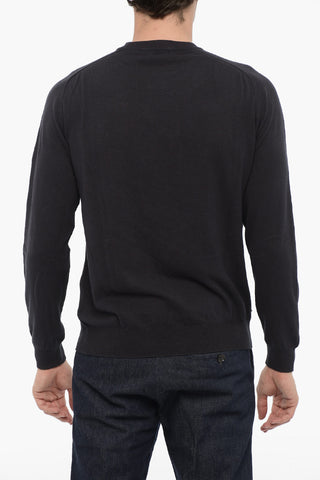 COTTON LINEN GD CREW NECK  melton blue