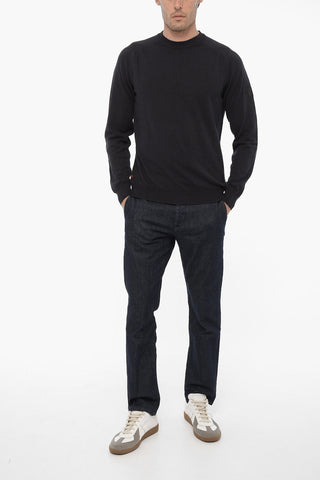 COTTON LINEN GD CREW NECK  melton blue