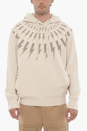 Cotton Fleece Hoodie FAIRISLE THUNDERBOLT