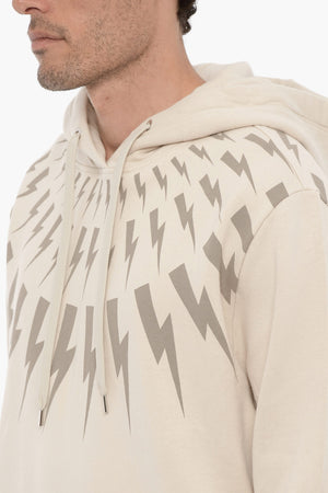Cotton Fleece Hoodie FAIRISLE THUNDERBOLT