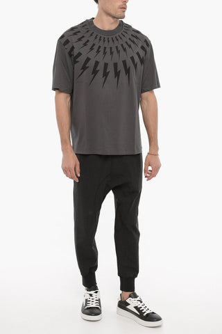 Slim Fit FAIRISLE THUNDERBOLT Crew-neck T-Shirt