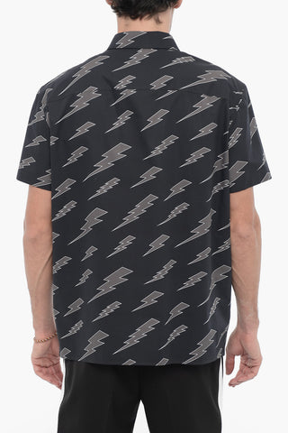 Short Sleeve hirt With All-Over Thunderbolt Print