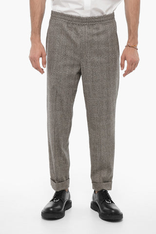 Pantaloni REM a Vita Bassa con Motivo District Check