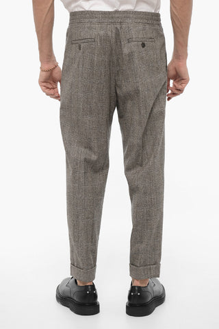 Pantaloni REM a Vita Bassa con Motivo District Check