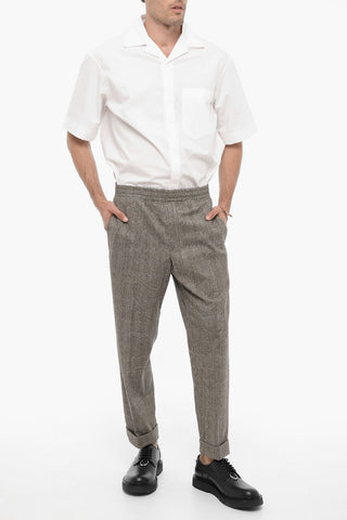 Pantaloni REM a Vita Bassa con Motivo District Check