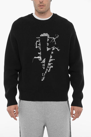 Cotton-Blend Crewneck STITCHED BOLT