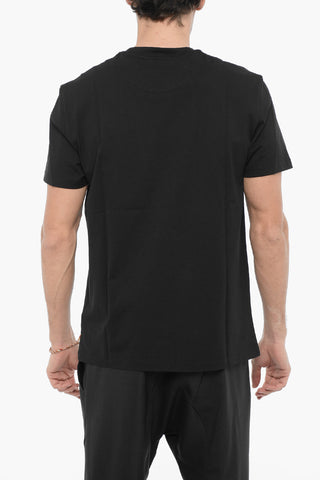 Slim Fit Crew-neck T-Shirt with Thunderbolts Print