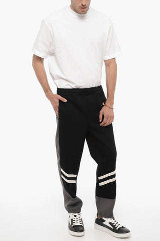 Neoprene Skinny Fit Joggers with Contrasting Details