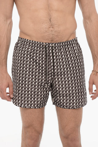 All Over Thunderbolt Printed Swim Shorts