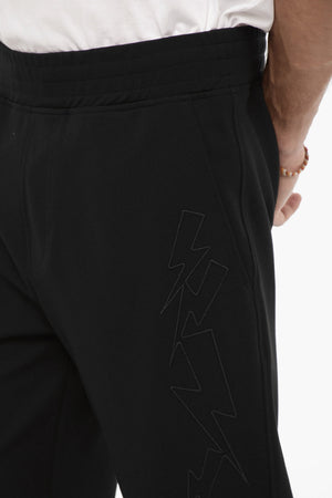 Slim Fit Joggers JUMBLED BOLTS with Embroidery