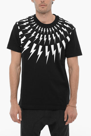 Slim Fit Crew-Neck T-shirt with Contrast Print