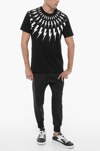 Slim Fit Crew-Neck T-shirt with Contrast Print