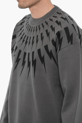 Easy Fit FAIRISLE THUNDERBOLT Crew-neck Sweatshirt