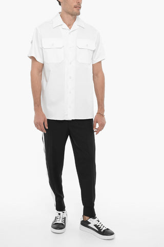 Short Sleeved Shirt with Double Breast Pocket