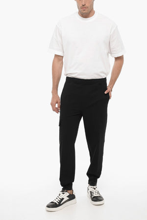 Pantaloni Cargo Skinny Fit con Elastico in Vita