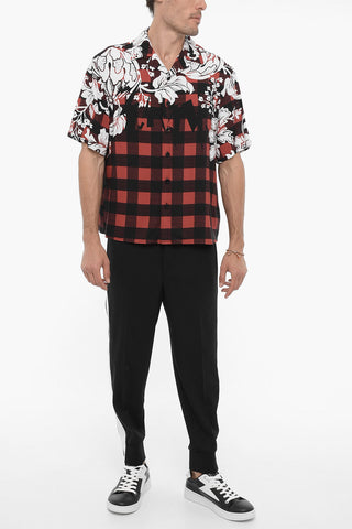 Boxy-Fit Hemd mit doppeltem Muster