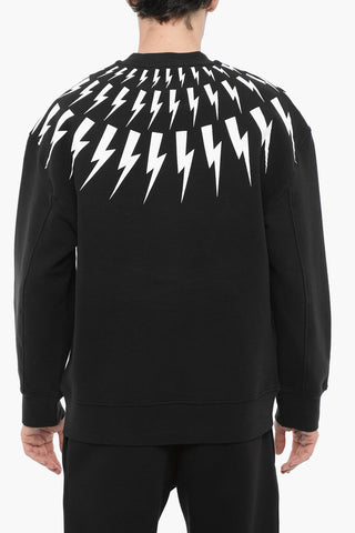 Crew-neck Sweatshirt with Contrast Print