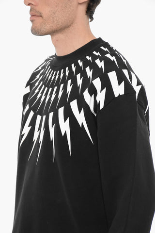Crew-neck Sweatshirt with Contrast Print