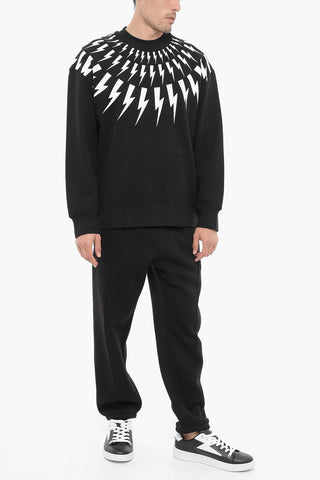 Crew-neck Sweatshirt with Contrast Print