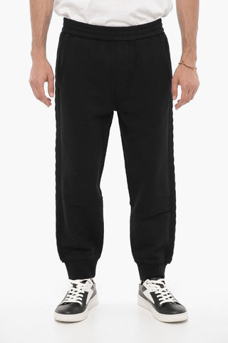 Uni-Joggers mit Seitenstreifen aus Wolle