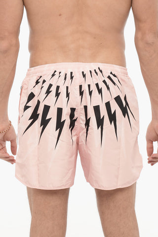 Slim Fit FAIR-ISLE THUNDERBOLT Swim Shorts