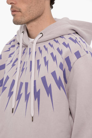Cotton-Fleece Hoodie FAIRISLE THUNDERBOLT
