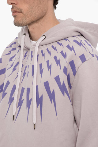 Cotton-Fleece Hoodie FAIRISLE THUNDERBOLT