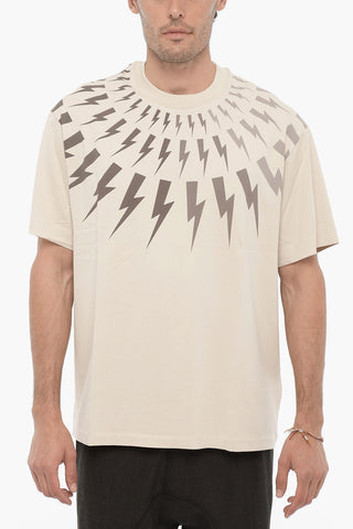 T-shirt Girocollo Easy Fit con Stampa 