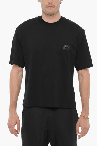 Crew Neck PIERCED Cotton T-Shirt