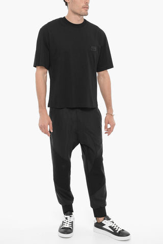 Crew Neck PIERCED Cotton T-Shirt