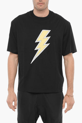 Slim Fit Crewneck T-Shirt with Contrast Detail