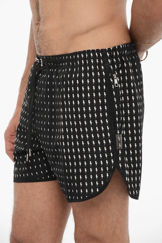 Slim Fit MICRO BOLTS Swim Shorts
