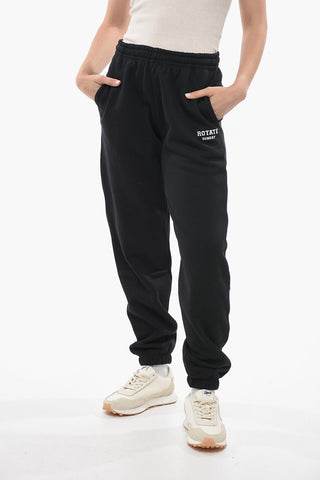 Fleeced Cotton MIMIII Joggers with Contrasting Logo
