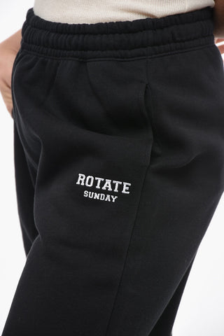 Fleeced Cotton MIMIII Joggers with Contrasting Logo