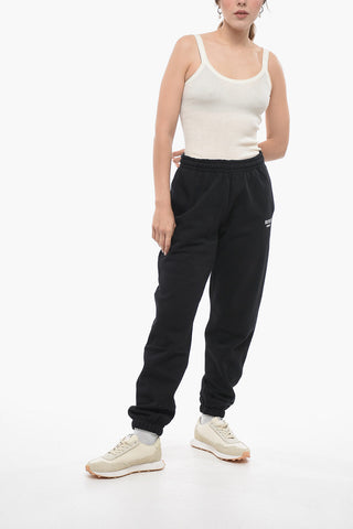 Fleeced Cotton MIMIII Joggers with Contrasting Logo