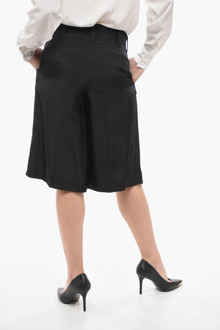 Satin Shorts with Belt